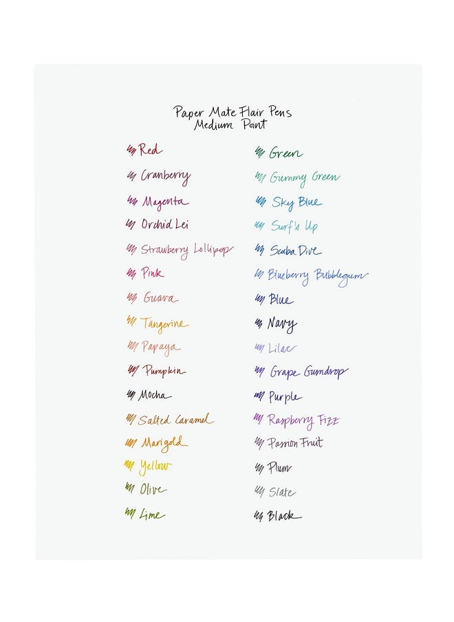 Paper Mate Flair Felt Tip Pens, Medium Point (0.7Mm), Tropical & Classic Colors, 12 Count  - Image 3