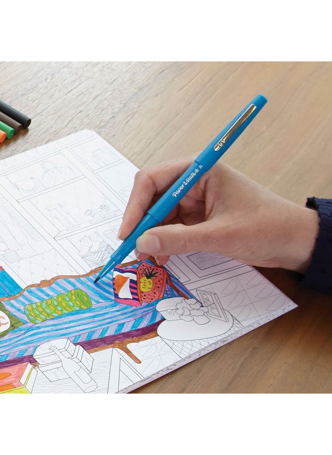 Paper Mate Flair Felt Tip Pens, Medium Point (0.7Mm), Tropical & Classic Colors, 12 Count  - Image 4