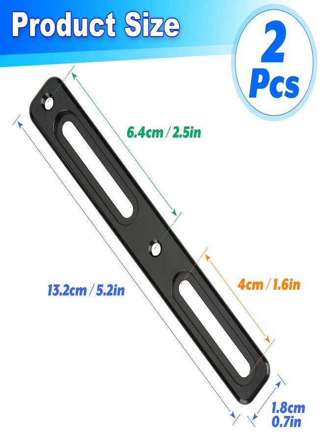 Cosmos 2 Pcs Bike Water Bottle Cage Adapter Adjustable Bicycle Bottle Cage Mount Brackets 2 Slots Cycling Water Bottle Holder Mounting Base for Mountain Road Bike (Black) - Image 2