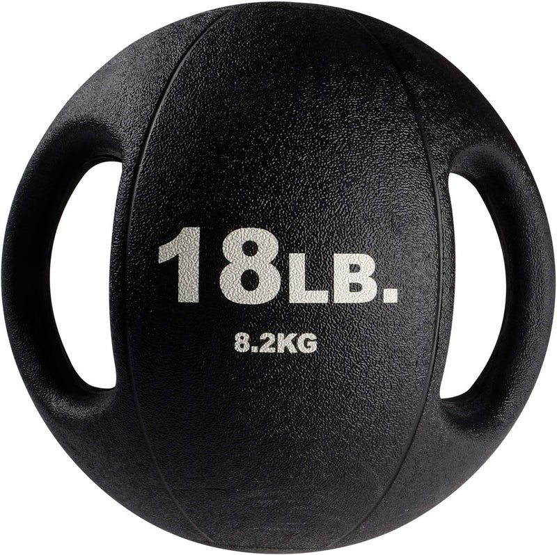 Body Solid Heavy-Duty Exercise Medicine Balls with Dual Handles, Durable Non Slip Rubber Grip Medicine Ball for Weights Training, Weightlifting & Core Workouts. - Image 1