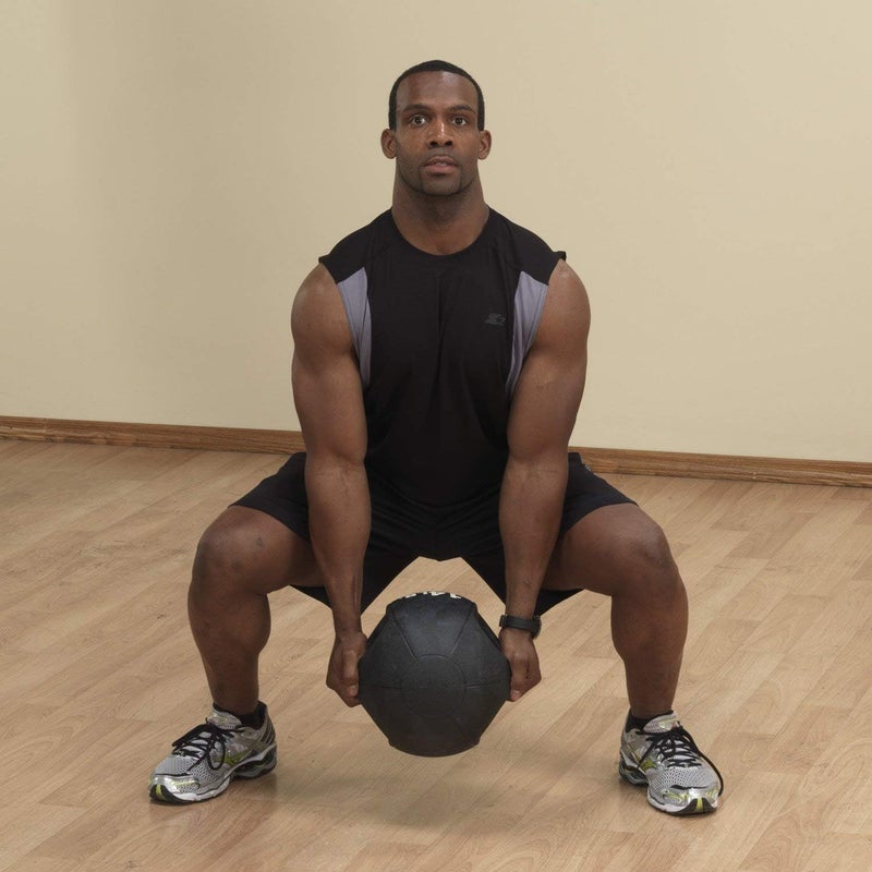 Body Solid Heavy-Duty Exercise Medicine Balls with Dual Handles, Durable Non Slip Rubber Grip Medicine Ball for Weights Training, Weightlifting & Core Workouts. - Image 2
