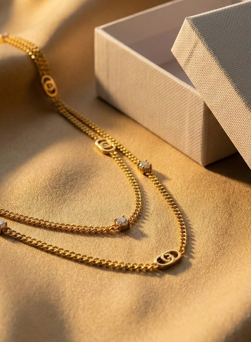 Liu Jo  Liu Jo Floet XS Gold Necklace for Women | Best Price UAE