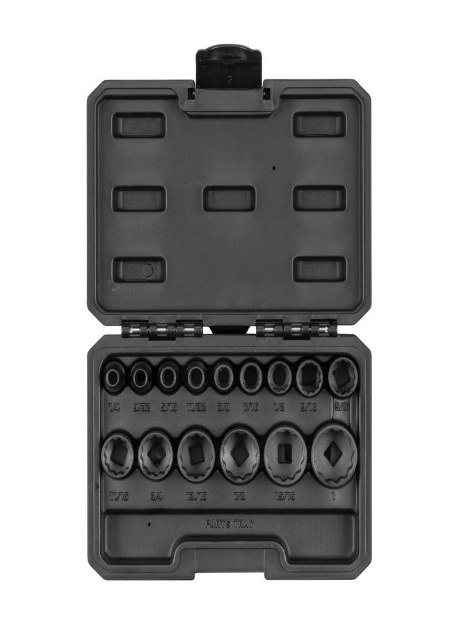 TEKTON 3/8 Inch Drive 12-Point Impact Socket Set with Case, 15-Piece (1/4-1 in.) | SID91304 - Image 1
