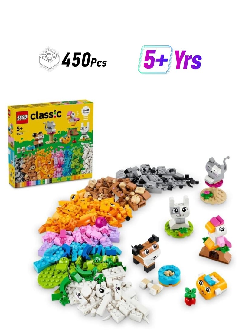 LEGO Lego Classic Creative Pets 11034 Building Blocks Toy Set (450 Pieces)  - Image 1