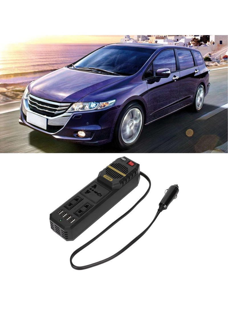 ELTRAZONE Power Inverter 200W 3 AC Socket 4Power Inverter 200W 4 USB Ports - Image 5