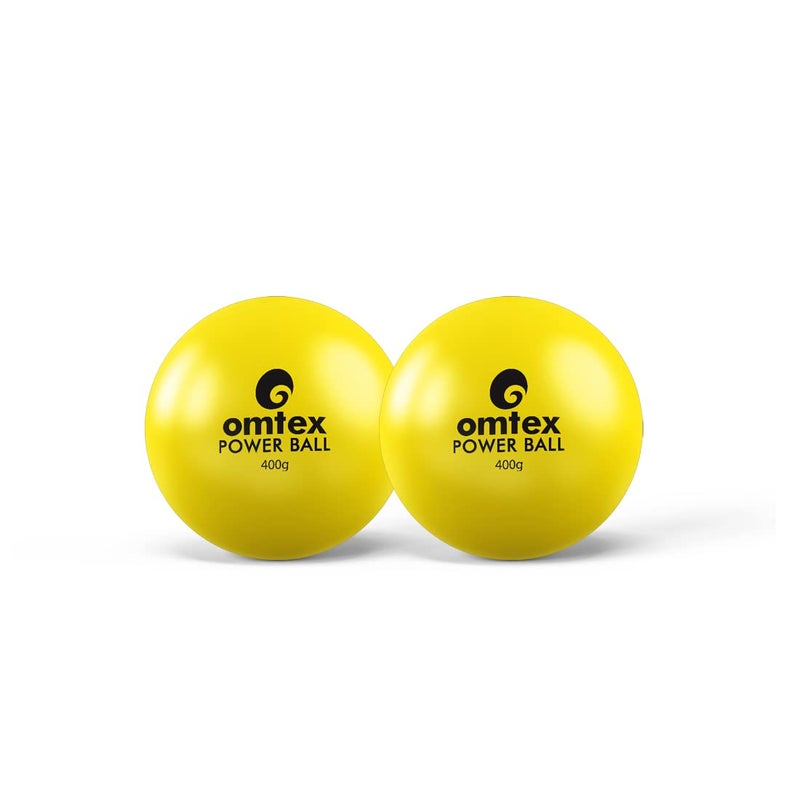 omtex Weighted Balls 400 g for Power Hitting, Batting and Pitching Training Suitable for Teenager & Athlete, Build Strength and Muscle, Improve Technique and Form - Yellow - Image 5