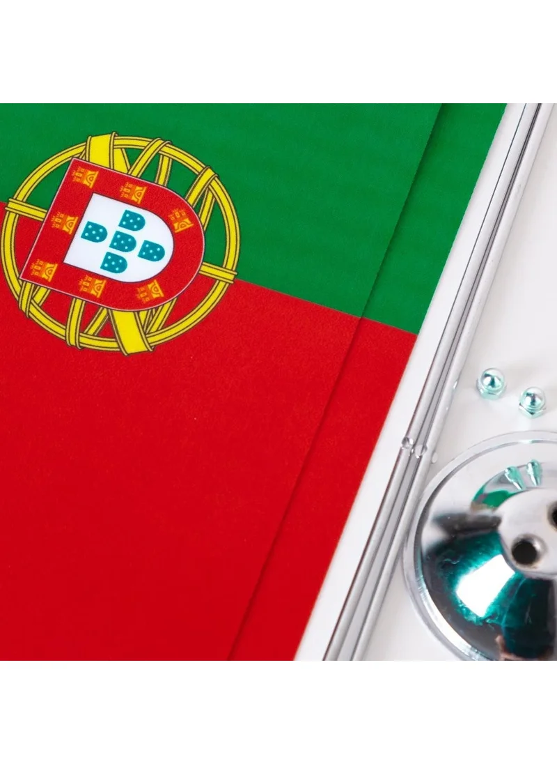 Zc Bayrak Zc Flag Portugal 2 Piece Table Flag Satin Fabric Digital Printing 15x22,5 cm