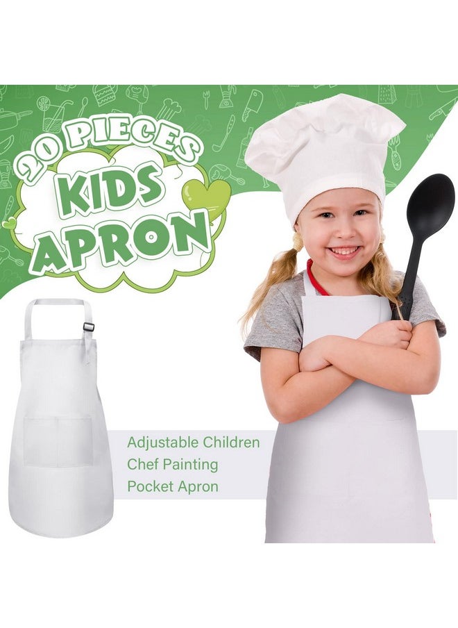 20 Pcs Kids Artists Aprons With Pockets Adjustable Chef Apron Children Painting Aprons For Cooking Kitchen Grilling Painting (White 7 13 Years) - pzsku/ZF2EA67A1A78C1622C304Z/45/_/1692171613/a156097e-cb0f-4328-94d7-e5cb5afe4c2e