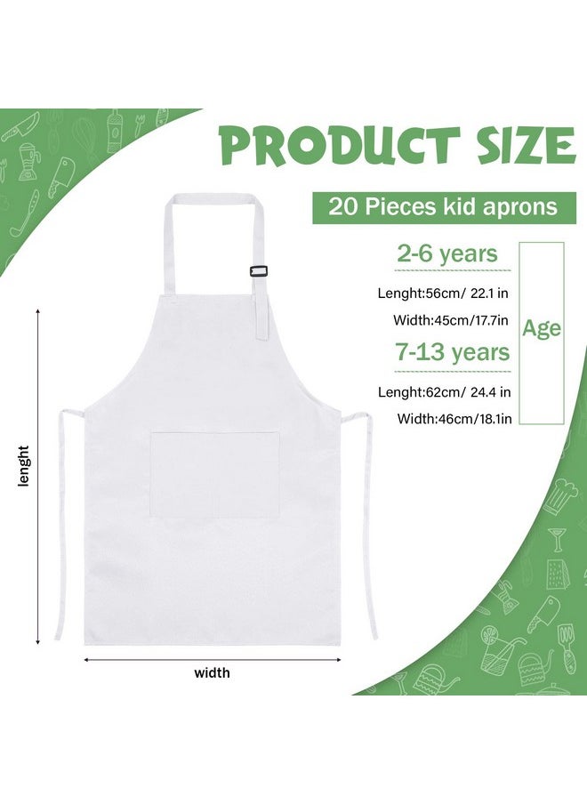 20 Pcs Kids Artists Aprons With Pockets Adjustable Chef Apron Children Painting Aprons For Cooking Kitchen Grilling Painting (White 7 13 Years) - pzsku/ZF2EA67A1A78C1622C304Z/45/_/1692171623/b025792f-e4e7-4cf2-96c4-298463e3dded