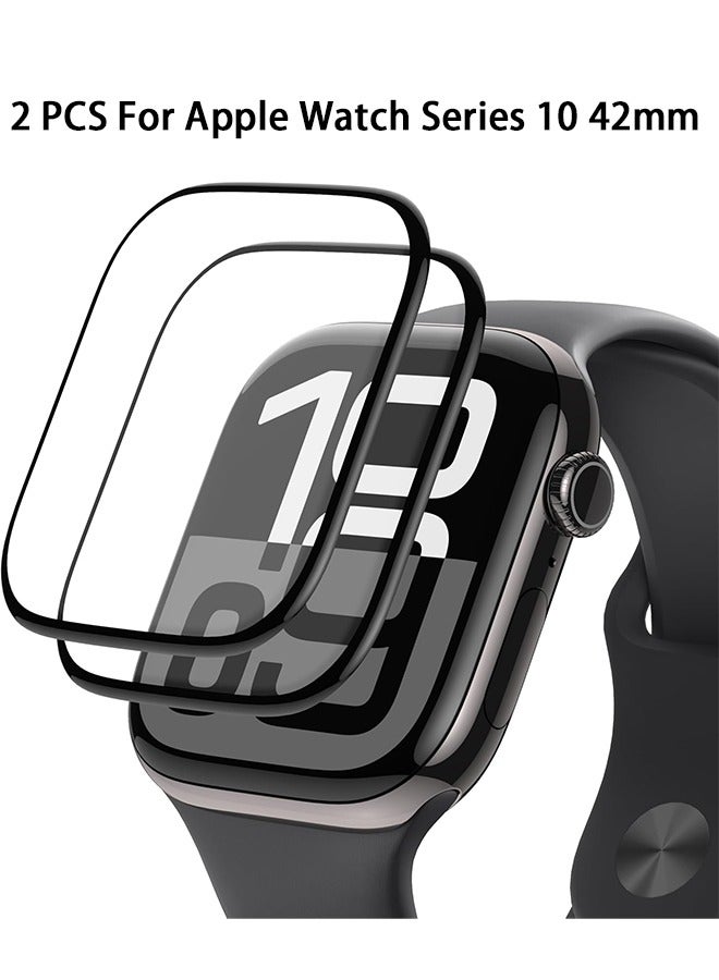 OLYSON 2Pcs Apple Watch Series 10 42mm Premium Screen Protector- Crisp Clarity, Ultimate Safety, Shield Against Smudges, Reliable Quality, Easy Installation & Removal - Image 1