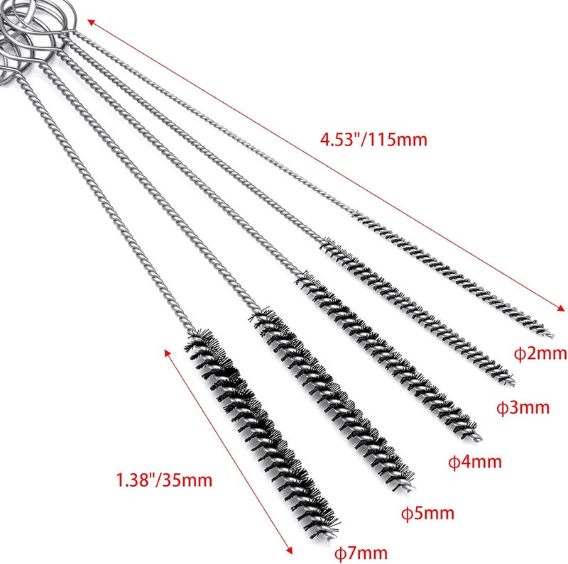 Petutu 6 Set Carburetor Carbon Dirt Jet Remove Cleaner 30 Cleaning Needles + 15 Nylon Brushes + 3 Wrench + 39 Cleaning Wires Set Carb Cleaning Kit for Motorcycle ATV Moped Welder Carb Chainsaw Spray Guns - Image 3