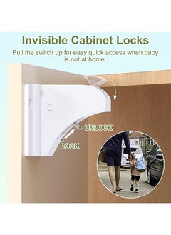 Generic Child Safety Magnetic Cabinet Locks(4 Locks + 1 Keys), Easy Install Magnetic Cabinet Locks Child Proofing, No Tools Or Screws Needed  - Image 3