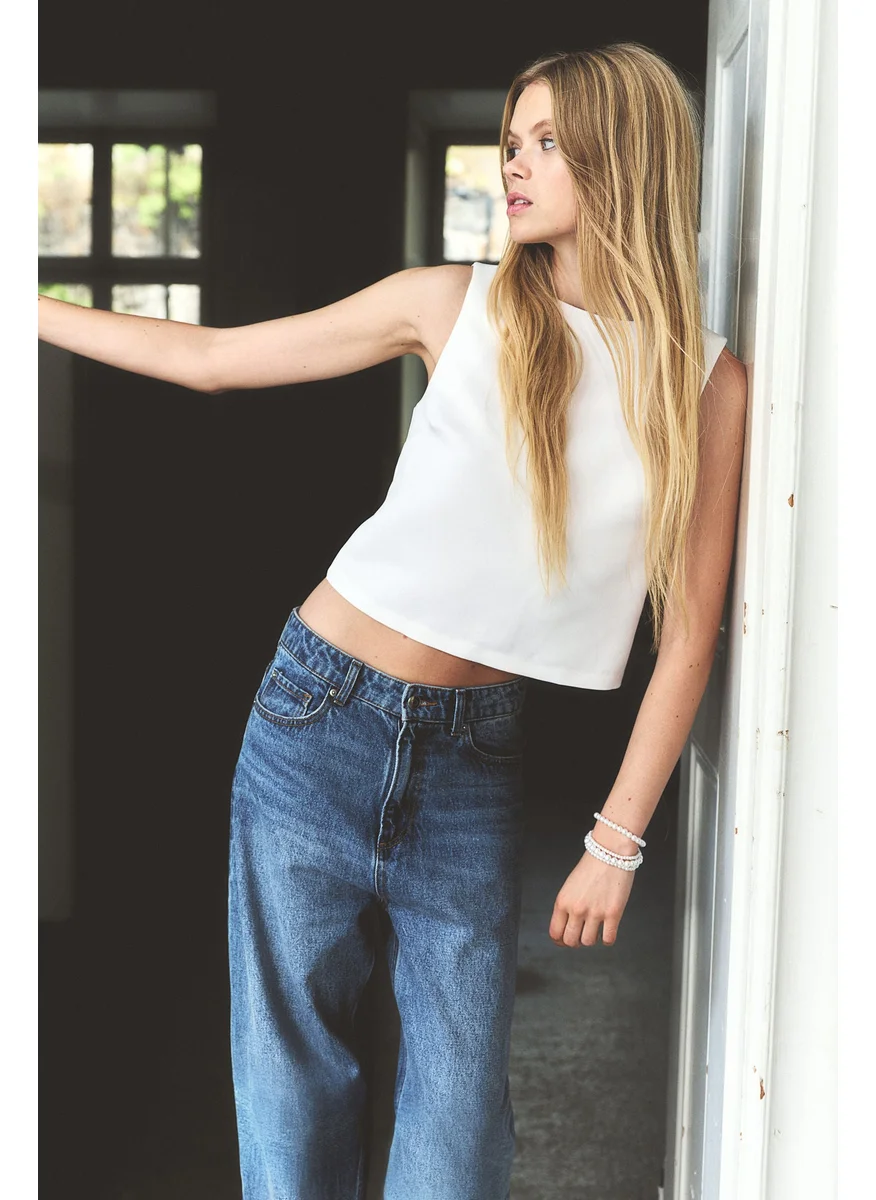 اتش اند ام Bow-Detail Deep-Back Top