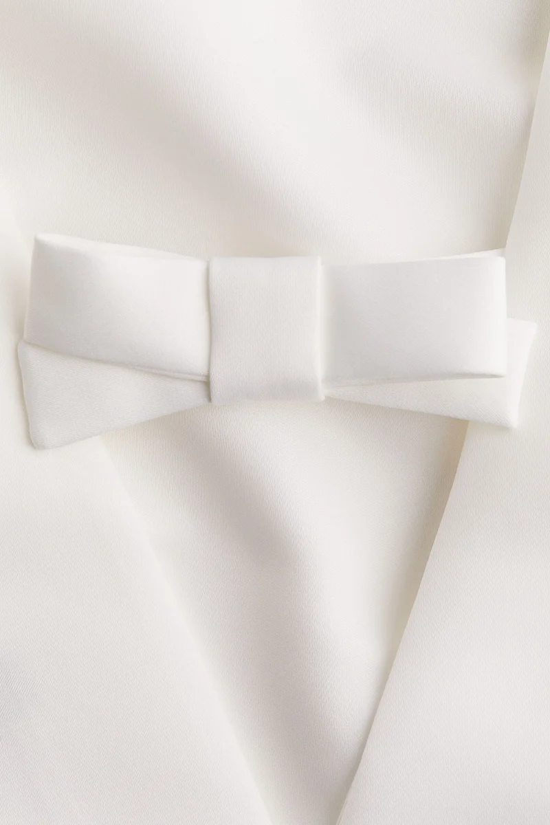 H&M Bow-Detail Deep-Back Top