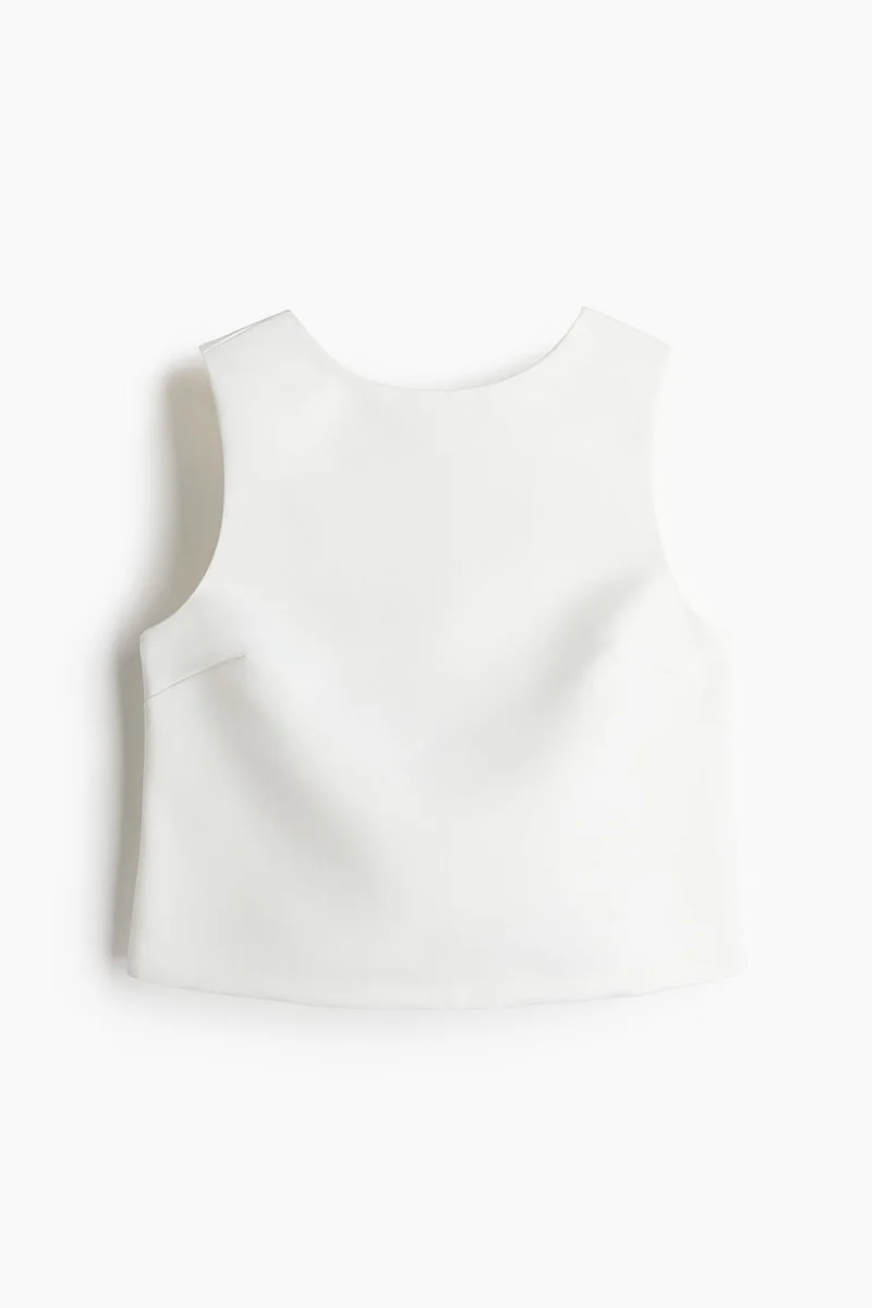 H&M Bow-Detail Deep-Back Top