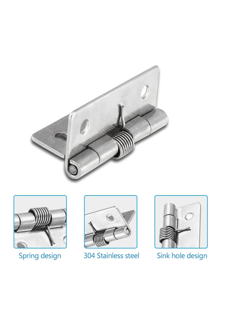 Self Closing Door Hinges 2 Inch Set of 4 Spring Hinge Automatic Door Closer Hinge Soft Auto Close Door Hinges for Home  - Image 2