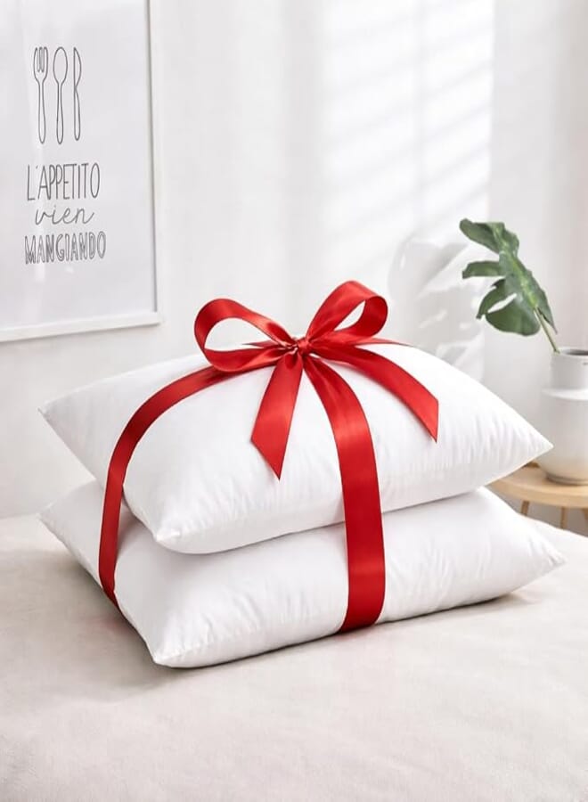 2 Pieces Classic White Captain Throw Pillow Soft Filler, for Couch and Bed, Home Decor, White, Super Soft Feel and Hypoallergenic Soft Fiber Filling, 50x70cm