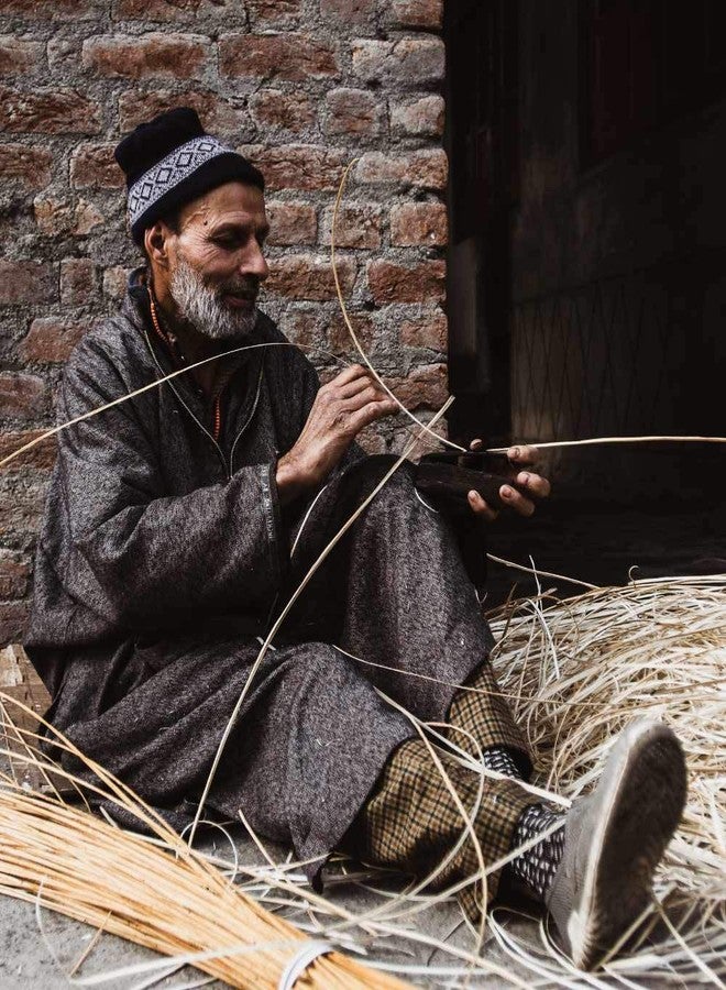 KADAM HAAT طبق حائط من الخيزران مصنوع يدويًا من كادام هات | أطباق حائط معلقة لتزيين غرفة المعيشة وغرفة النوم والمنزل (طبيعي، 15 بوصة) - Image 5