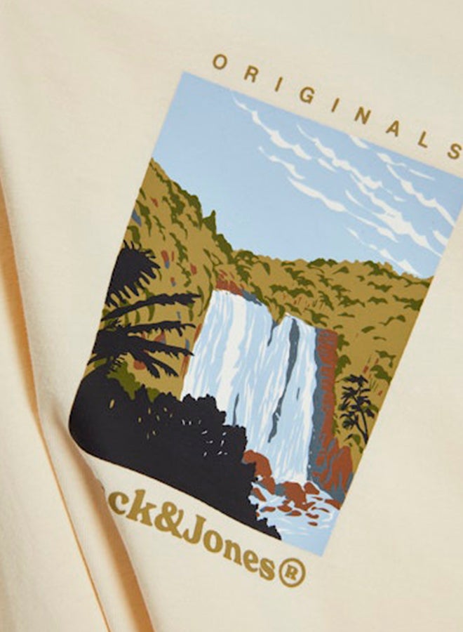 JACK & JONES JACK & JONES Mens Split Graphic Front Tee Crew Neck  - Image 2