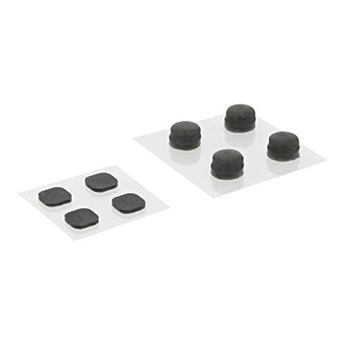 NSLikey Front Back Screw Rubber Feet Cover Upper LCD Screen Screws Cover Rubber Replacement for New 3DS XL/LL (Black) - Image 4