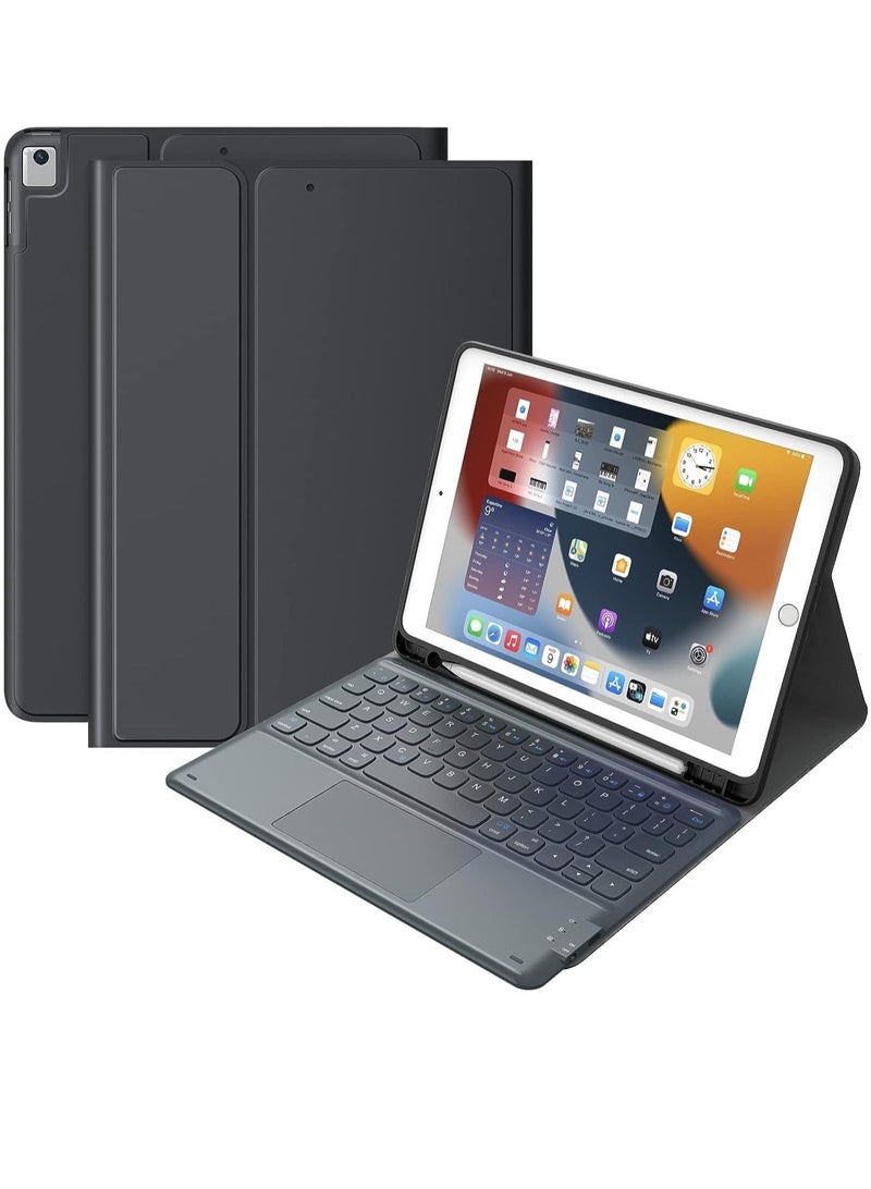 ELTRAZONE iPad Keyboard 9th Generation, Keyboard for iPad 8th Generation/7th Gen 10.2 Inch, Smart Trackpad, Wireless with Pencil Holder, Flip Stand Keyboard Case for iPad 9th/8th/7th Gen 10.2”. - Image 1