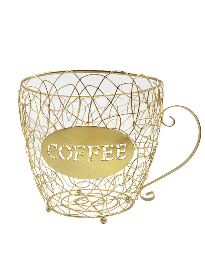 general 1 Pcs Cofffee Capsule And Tea Bag Cup Shape Holder Gold - Image 1