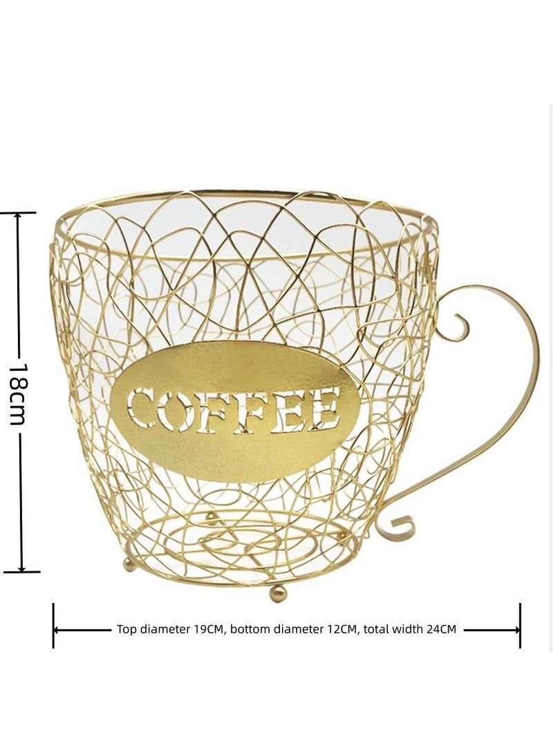 general 1 Pcs Cofffee Capsule And Tea Bag Cup Shape Holder Gold - Image 2