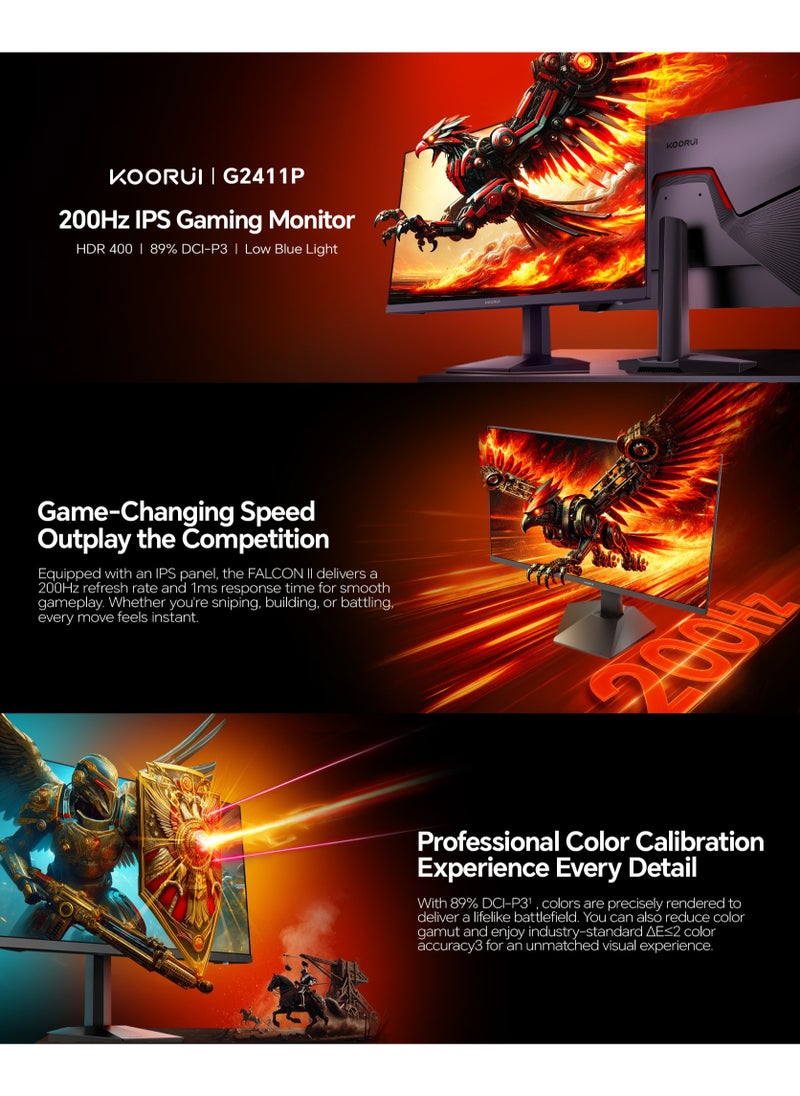 23.8 Inch  Full HD Gaming Monitor, 200 Hz, 89% DCI-P3, MPRT 1ms, HDR 400 (1920 x 1080) Display, AMD FreeSync Premium Gaming UI - G2411P - pzsku/ZF2EAD41D75D0B0714D9CZ/45/_/1738942971/13ed823b-af27-4fdb-89a9-f4d96898c333