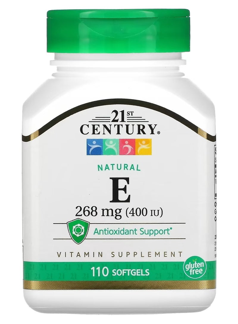القرن الحادي والعشرين، فيتامين هـ الطبيعي، 268 ملغ (400 وحدة دولية)، 110 كبسولات هلامية