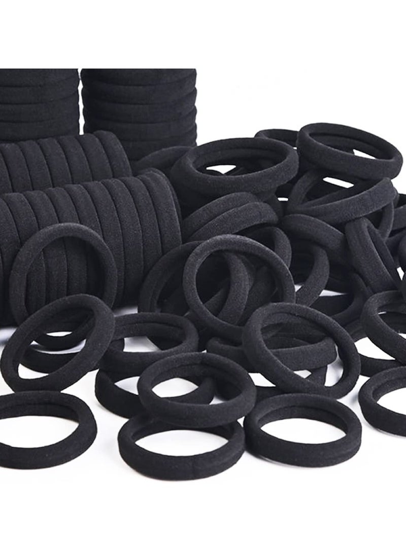 Huitich Seamless High Elastic Hair Bands – 20-Piece Rubber Hair Ties in Can (Black) - Image 2