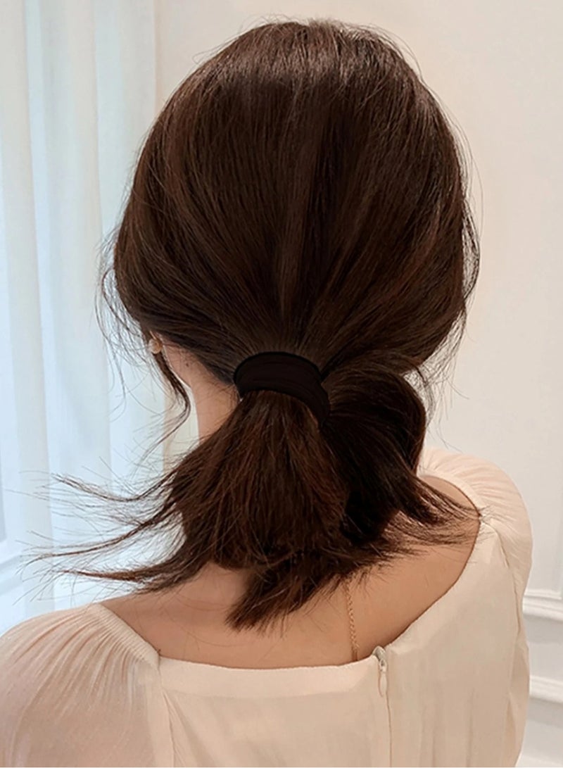 Huitich Seamless High Elastic Hair Bands – 20-Piece Rubber Hair Ties in Can (Black) - Image 5