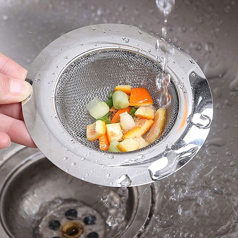 PURCHASE PLUSE PURCHASE PLUSE Stainless Steel Kitchen Strainer, Sink Drain Filter Jali Strainer Kitchen Drain, Basin Basket Filter Stopper for Sink Jali, Mesh for Drainer Net Basket Filter Stopper Drainer 1 Pcs  - Image 1