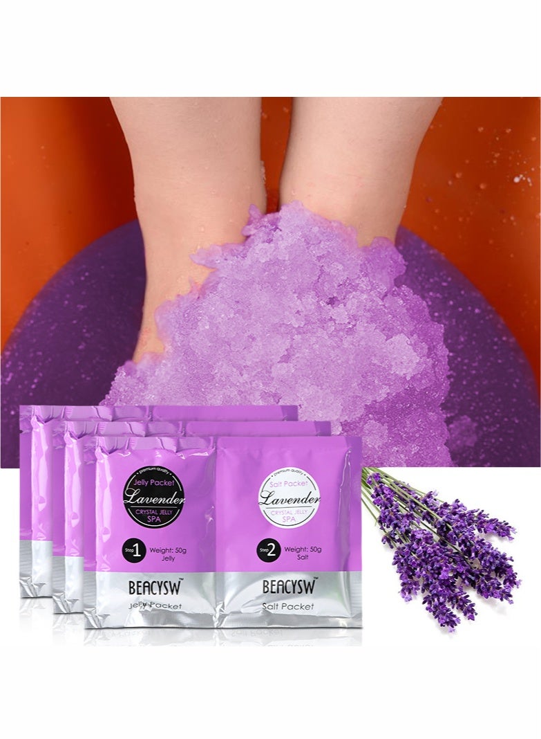 هوجان أملاح حمام القدم تزيل السموم ، وتحتوي على 2 قطعة من اللافندر 2 قطعة من الورد وجل الترطيب ، وكالو القدم ، ومحاربة العدوى ، وتعزيز المناعة ، وتساعد في علاج قدم الرياضي ، والالتهابات ، وتخفيف التعب ، والألم ، وحكة القدمين - Image 3