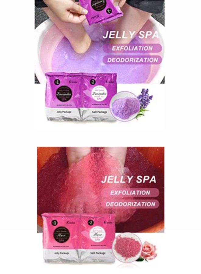 هوجان أملاح حمام القدم تزيل السموم ، وتحتوي على 2 قطعة من اللافندر 2 قطعة من الورد وجل الترطيب ، وكالو القدم ، ومحاربة العدوى ، وتعزيز المناعة ، وتساعد في علاج قدم الرياضي ، والالتهابات ، وتخفيف التعب ، والألم ، وحكة القدمين - Image 5