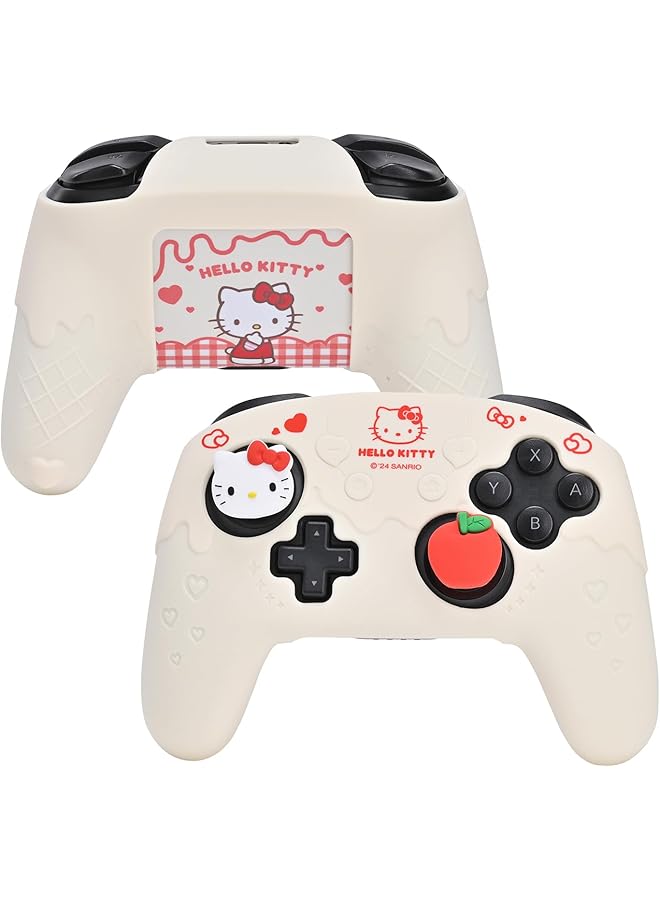 Controller Skin For Switch Pro Controller Soft Silicone Controller Cover Case Anti Slip Controller Grip Protector For Switch Pro Controller With 2 Thumb Grip Caps And 2 Stickers - Image 1