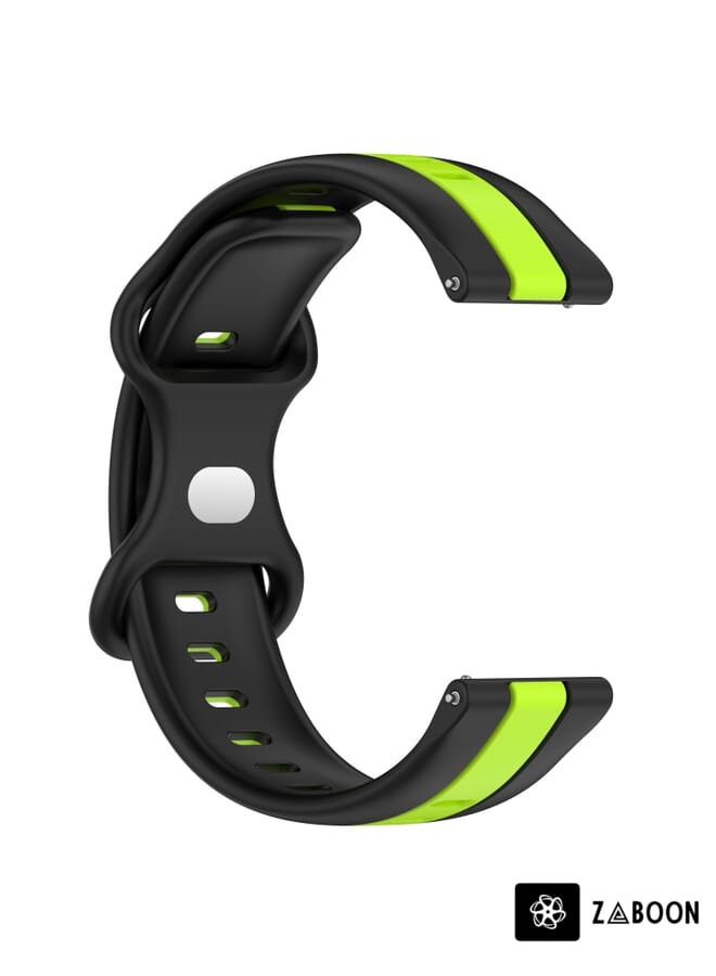 Zaboon Amazfit GTS 4 20mm Butterfly Buckle Two-Color Silicone Watch Band - Image 2