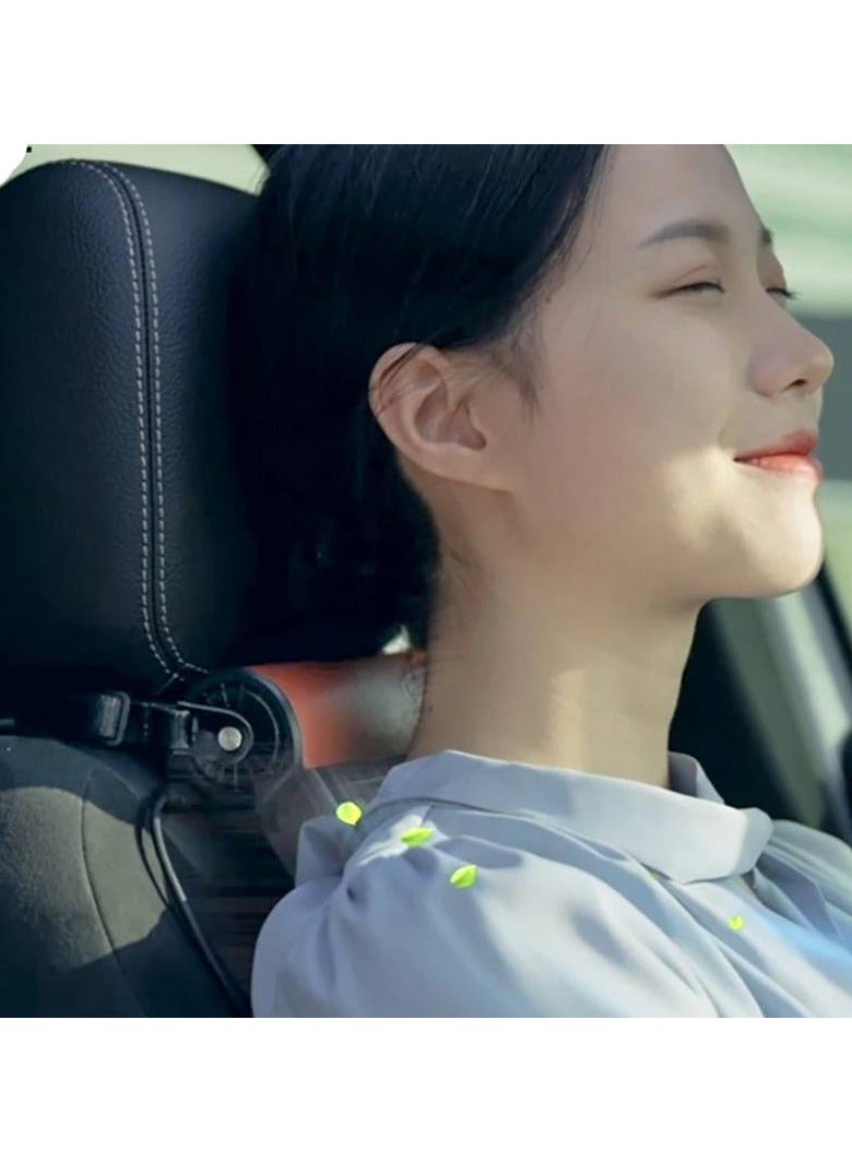 AROAQ Car Interior Rear Headrest Fan USB Plug Car Seat Low Noise Creative Low Power Seat Back Wind Fan Summer Car Cooling Fan - Image 4