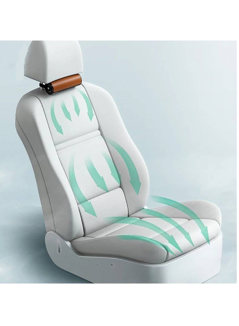 AROAQ Car Interior Rear Headrest Fan USB Plug Car Seat Low Noise Creative Low Power Seat Back Wind Fan Summer Car Cooling Fan - Image 2