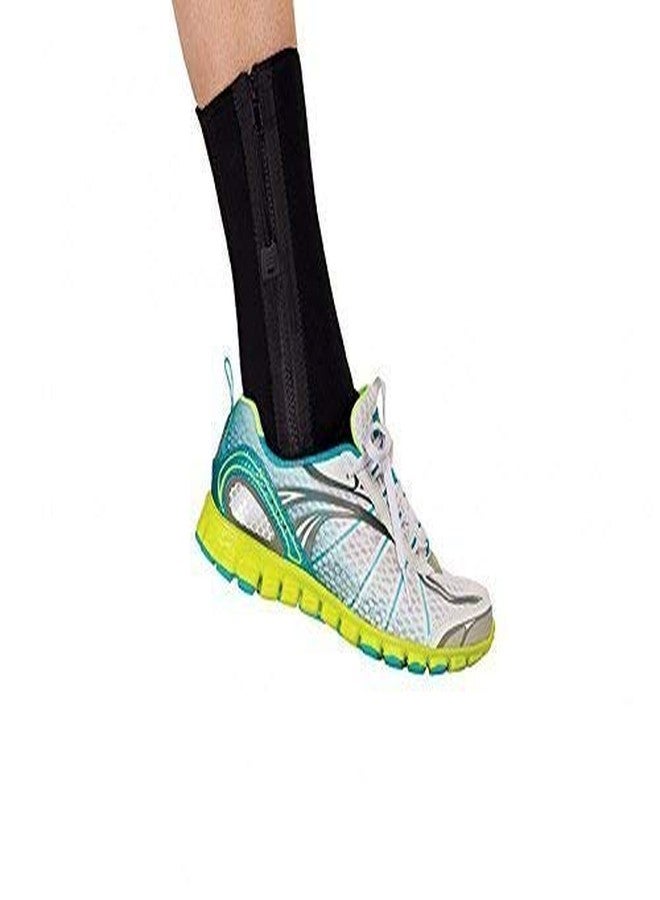TUZECH Neoprene Ankle Zip Up Compression For Reducing Swelling & Supporting Ankle Weakness-Black Color (Pack Of 1) - Image 5