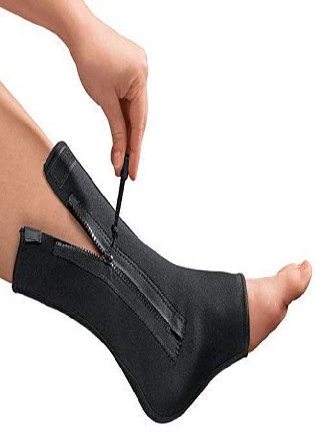 TUZECH Neoprene Ankle Zip Up Compression For Reducing Swelling & Supporting Ankle Weakness-Black Color (Pack Of 1) - Image 2