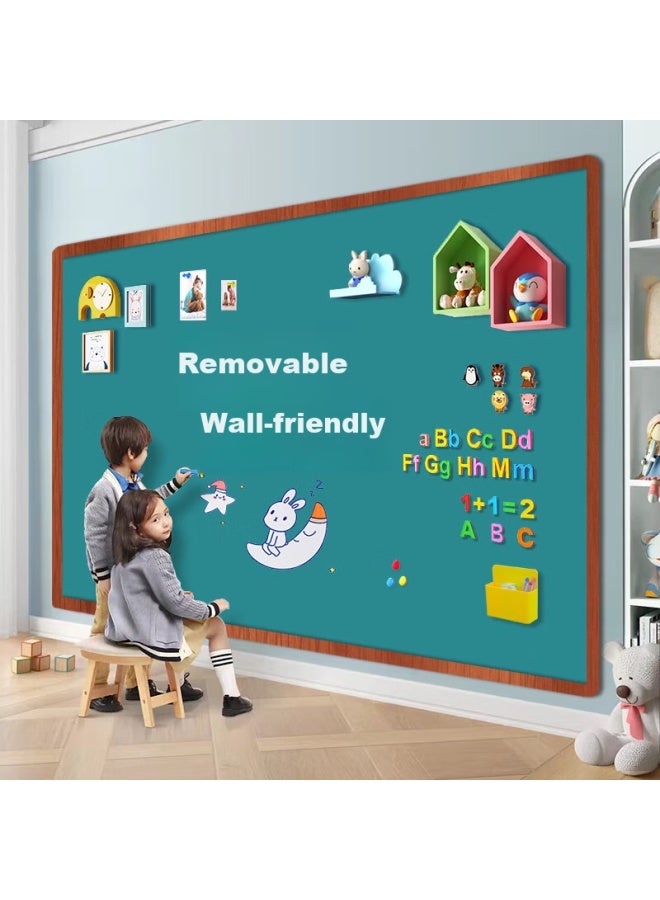 Feiboshi Sea Blue 60*90cm Magnetic Blackboard Wall Sticker, Children's Creative Doodle Wall, Eco-friendly Erasable Dustless Blackboard, Magnetic Home And School Student Magnetic Blackboard - Image 1