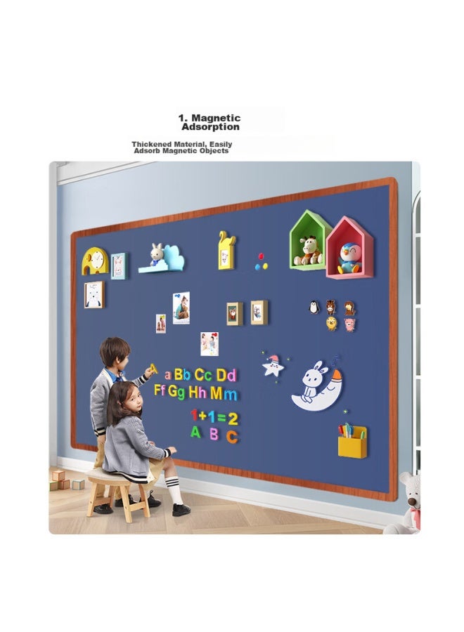 Feiboshi Sea Blue 60*90cm Magnetic Blackboard Wall Sticker, Children's Creative Doodle Wall, Eco-friendly Erasable Dustless Blackboard, Magnetic Home And School Student Magnetic Blackboard - Image 3
