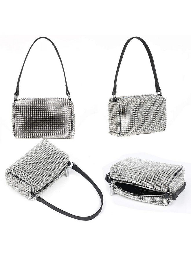 Valleycomfy Bling Bling Crystals Evening Clutch Bag For Women Girls Sparkling Crossbody Bag Wedding Prom Party Club Purses Handbags - Image 3