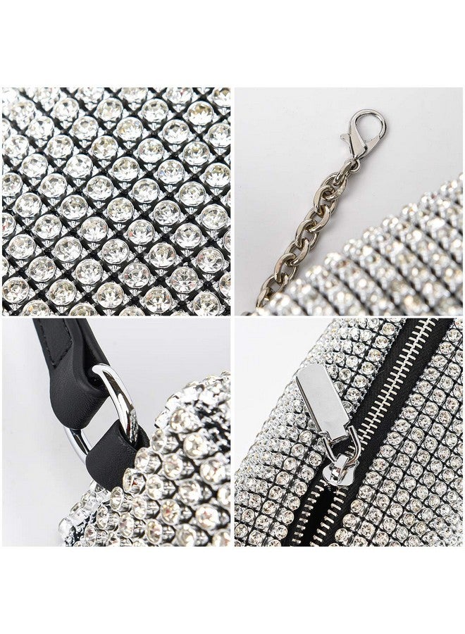 Valleycomfy Bling Bling Crystals Evening Clutch Bag For Women Girls Sparkling Crossbody Bag Wedding Prom Party Club Purses Handbags - Image 5
