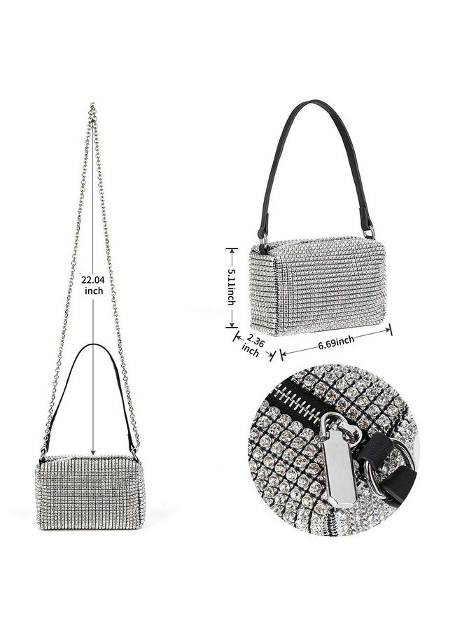 Valleycomfy Bling Bling Crystals Evening Clutch Bag For Women Girls Sparkling Crossbody Bag Wedding Prom Party Club Purses Handbags - Image 2