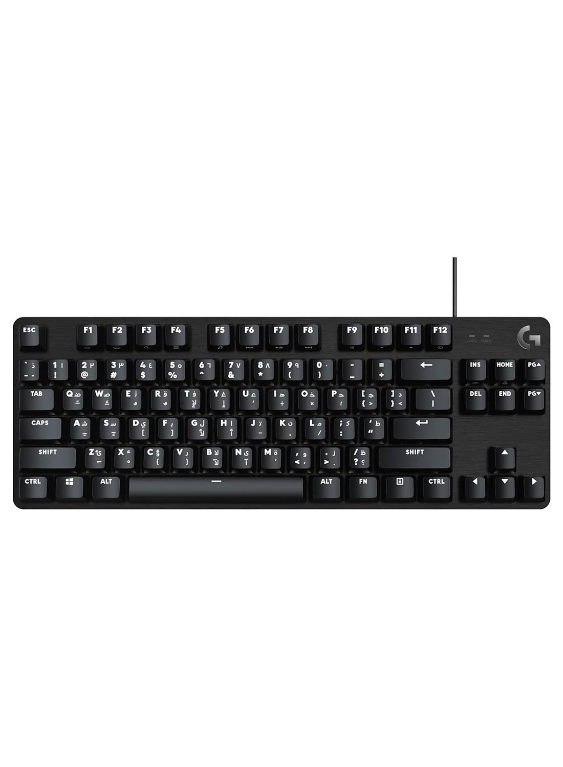 Logitec G413 TKL SE Mechanical Gaming Keyboard - Compact Backlit Keyboard with Tactile Mechanical Switches, Anti-Ghosting, Compatible with Windows, macOS, AR Keyboard - Black Aluminium I 55709