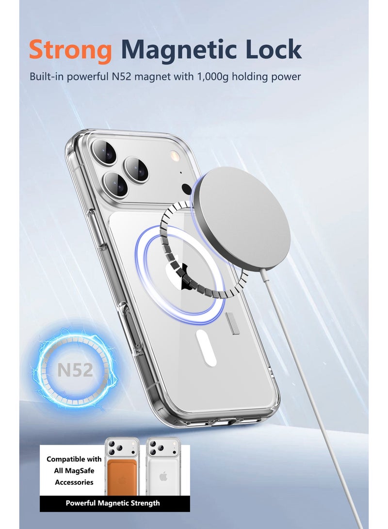 كلبور حافظة شفافة رفيعة مقاومة للصدمات لهاتف Apple iPhone 17 Pro Max مع واقي شاشة وحامي كاميرا مغناطيسي متوافق مع Magsafe للحماية اليومية والاستخدام الخارجي - Image 3
