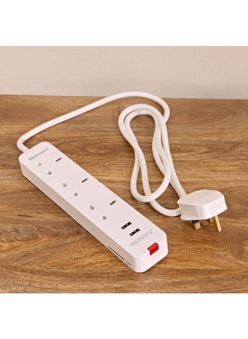 OSHTRACO 3 Way UK Type Extension Cord 22 x 8 cm  - Image 1
