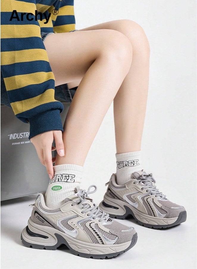 Archy Sneakers Shoes Women Summer New Thick-Soled Sports Shoes For Women Women's Sneakers Comfortable And Fashionable Running Shoes Height Increasing Casual Sneakers Women Outdoor Shoes Ladies Shoes Breathable Mesh City Sneaker Series - Image 5