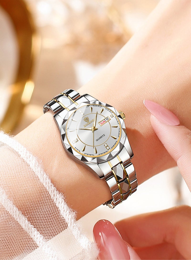 بينبوند ساعات كوارتز نسائية من أفضل العلامات التجارية الفاخرة والأزياء التجارية المقاومة للماء وساعة التاريخ الأسبوعية الرياضية للنساء - Image 2